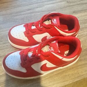 Nike Red and White Athletic Shoes